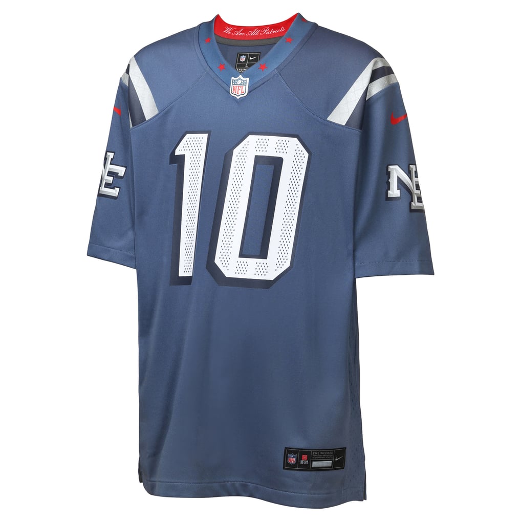Youth New England Patriots Drake Maye Nike Blue Rivalries Collection Game Jersey - Image 3