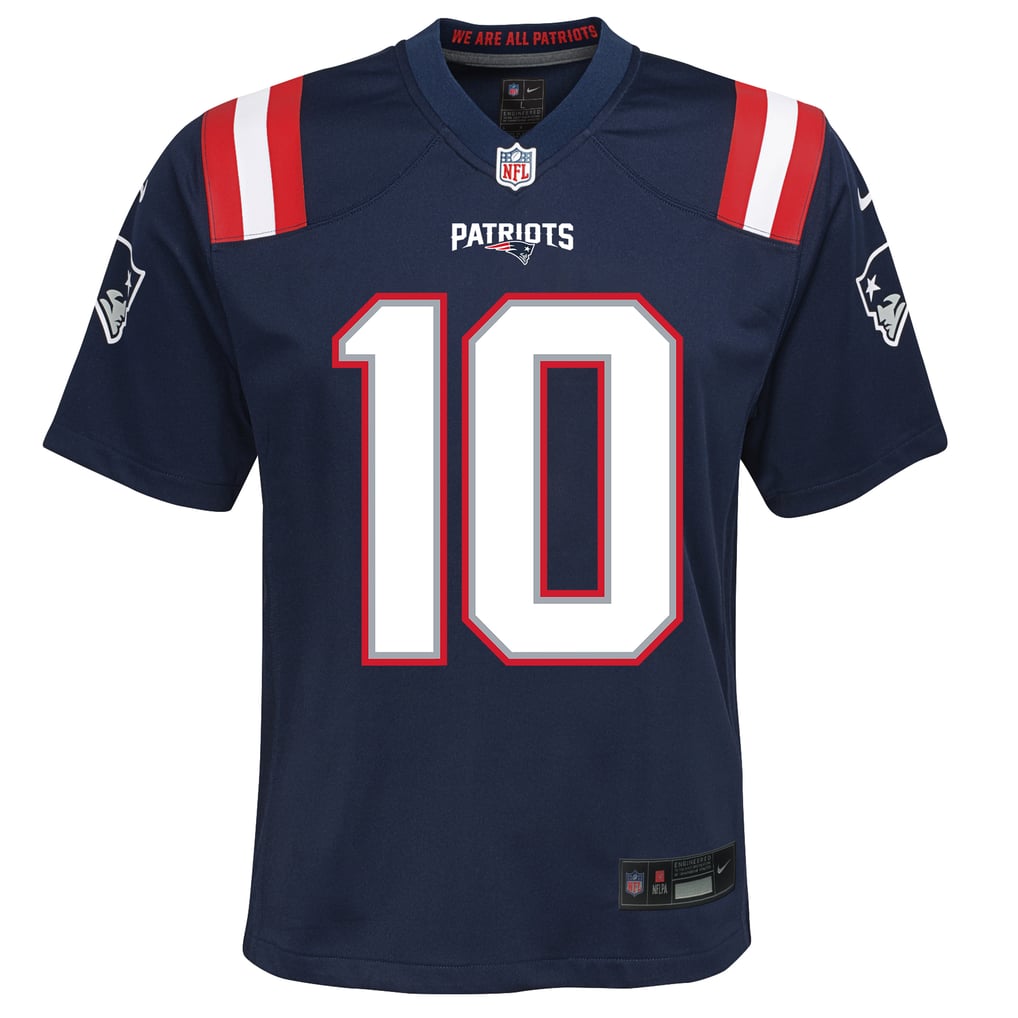 Youth New England Patriots Drake Maye Nike Navy Game Jersey - Image 3