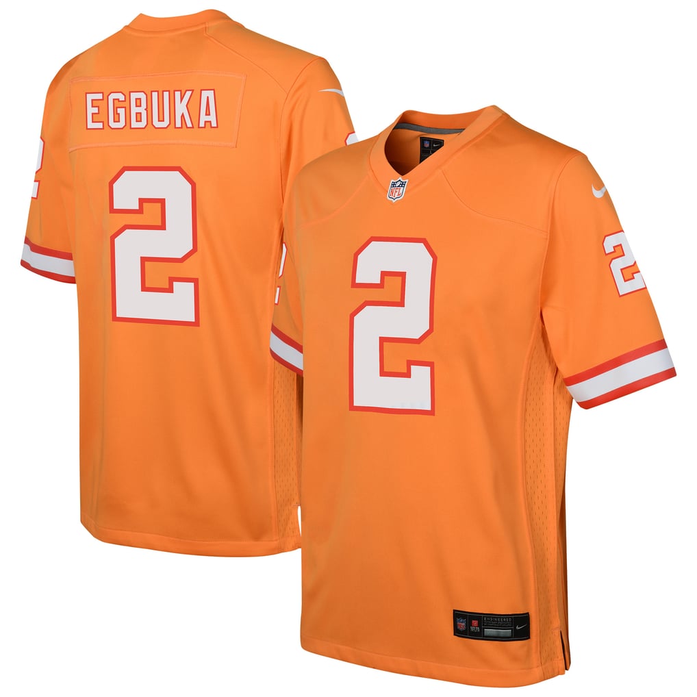 Youth Tampa Bay Buccaneers Emeka Egbuka Nike Orange Team Game Jersey - Image 2