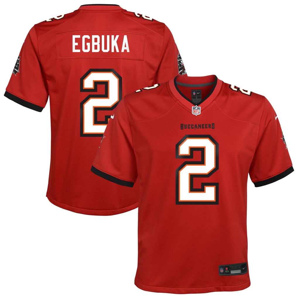 Youth Tampa Bay Buccaneers Emeka Egbuka Nike Red Team Game Jersey - Image 1