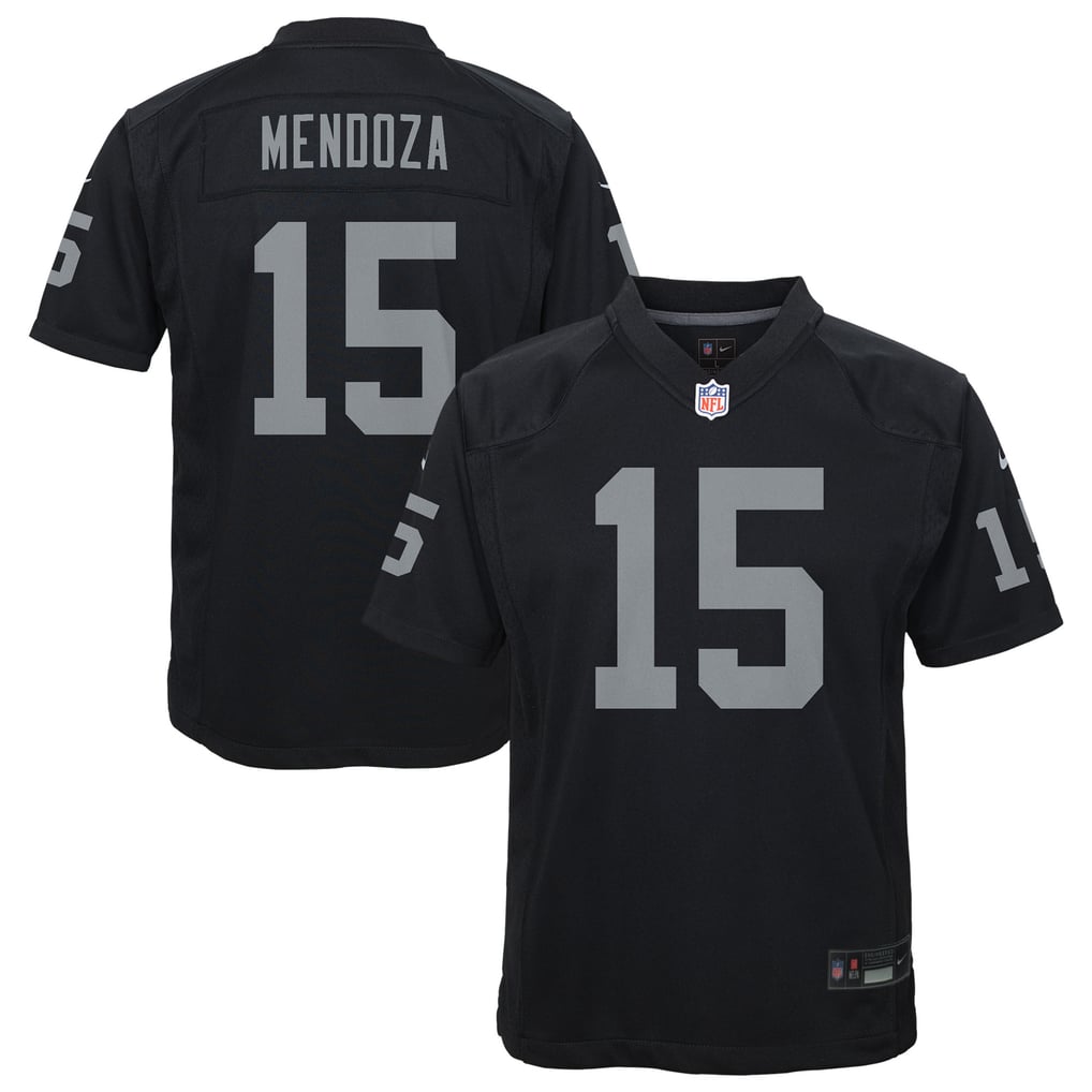 Youth Las Vegas Raiders Fernando Mendoza Nike Black Team Game Jersey - Image 1