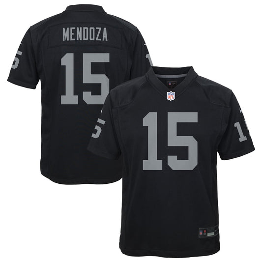 Youth Las Vegas Raiders Fernando Mendoza Nike Black Team Game Jersey - Image 1