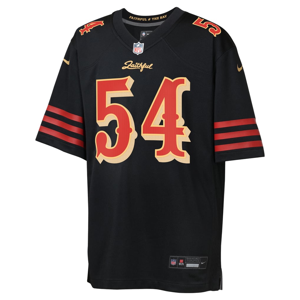 Youth San Francisco 49ers Fred Warner Nike Black Rivalries Collection Game Jersey - Image 3