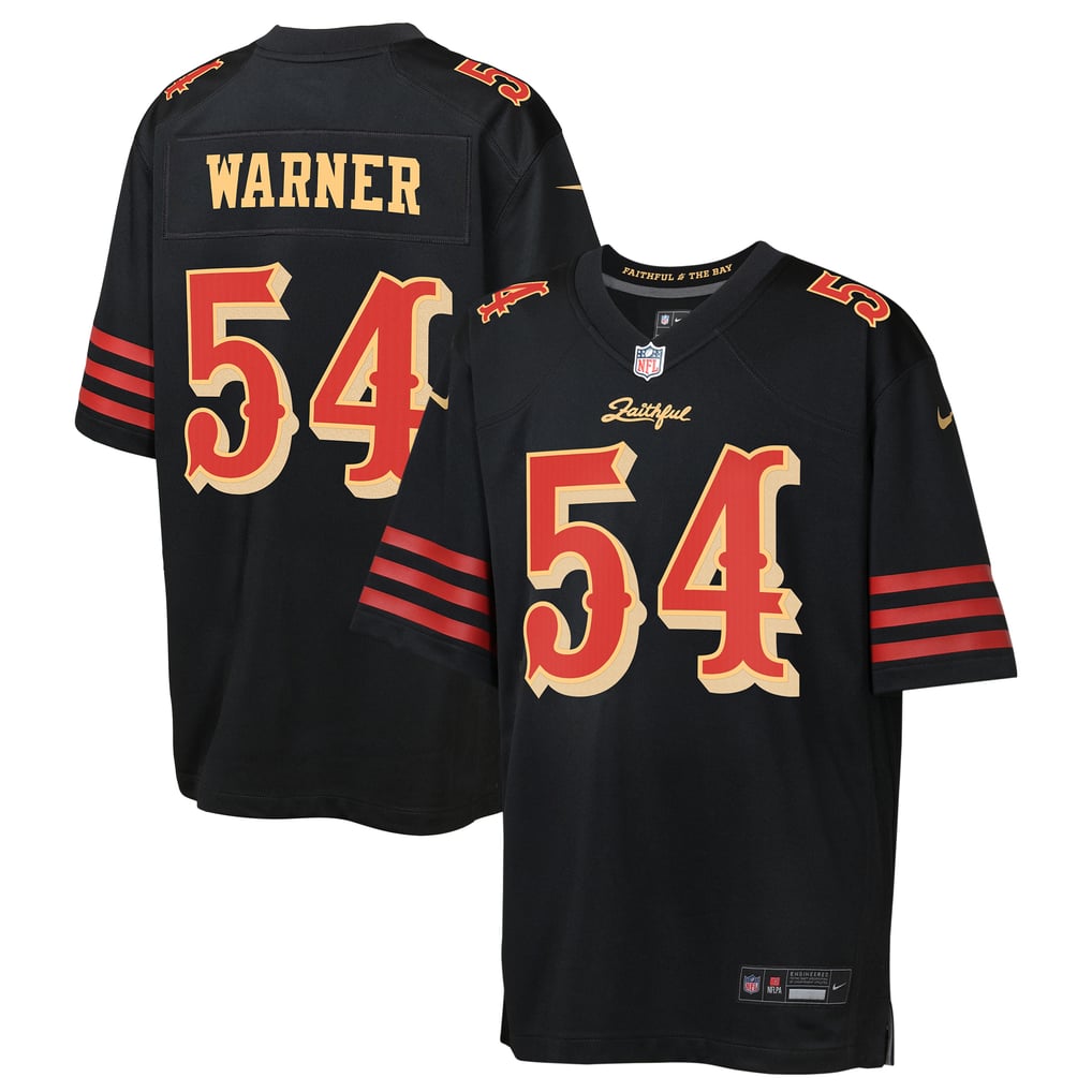 Youth San Francisco 49ers Fred Warner Nike Black Rivalries Collection Game Jersey - Image 1