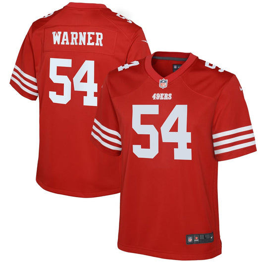 Youth San Francisco 49ers Fred Warner Nike Scarlet Game Jersey - Image 1