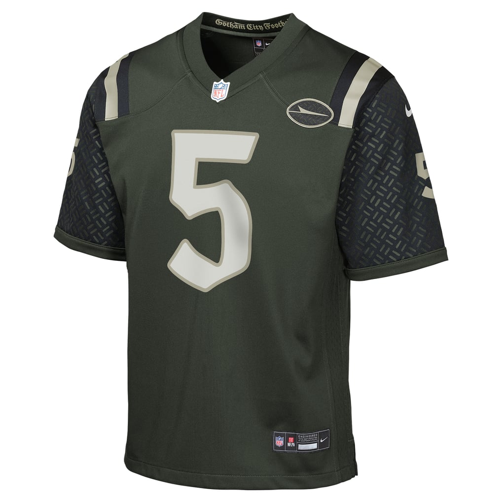 Youth New York Jets Garrett Wilson Nike Gotham Green 2025 Rivalries Collection Game Jersey - Image 3
