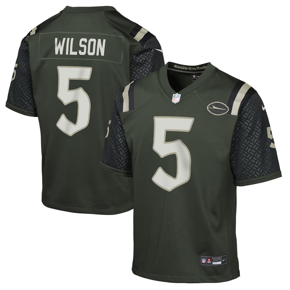 Youth New York Jets Garrett Wilson Nike Gotham Green 2025 Rivalries Collection Game Jersey - Image 1
