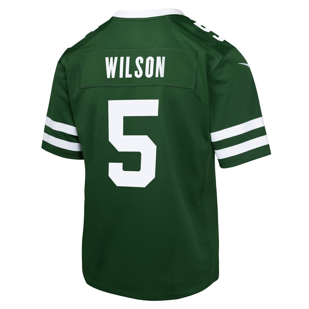 Youth New York Jets Garrett Wilson Nike Green Game Jersey - Image 4