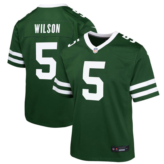 Youth New York Jets Garrett Wilson Nike Green Game Jersey - Image 1