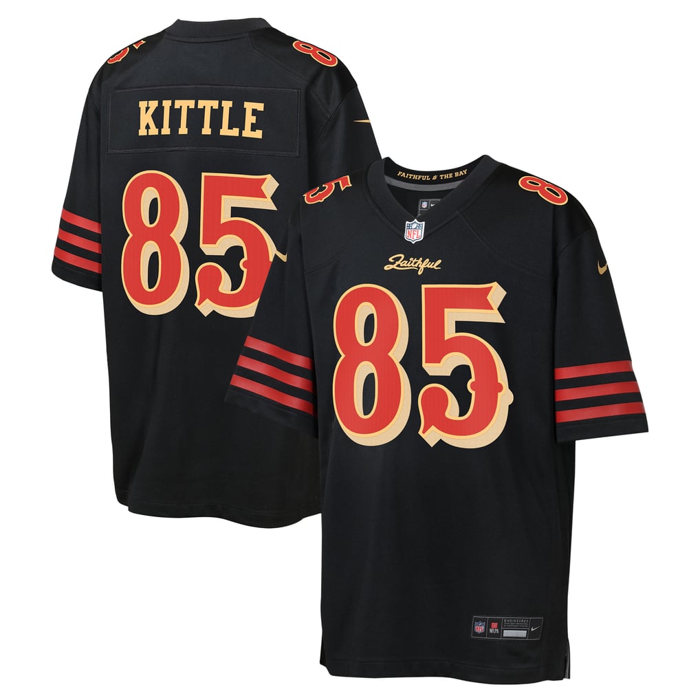 Youth San Francisco 49ers George Kittle Nike Black Rivalries Collection Game Jersey - Image 2