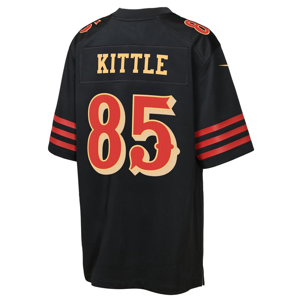 Youth San Francisco 49ers George Kittle Nike Black Rivalries Collection Game Jersey - Image 4