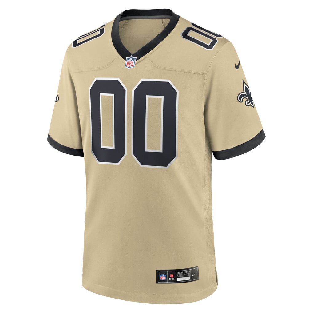 Youth New Orleans Saints  Nike Gold Gameday Golds Alternate Custom Game Jersey - Image 3