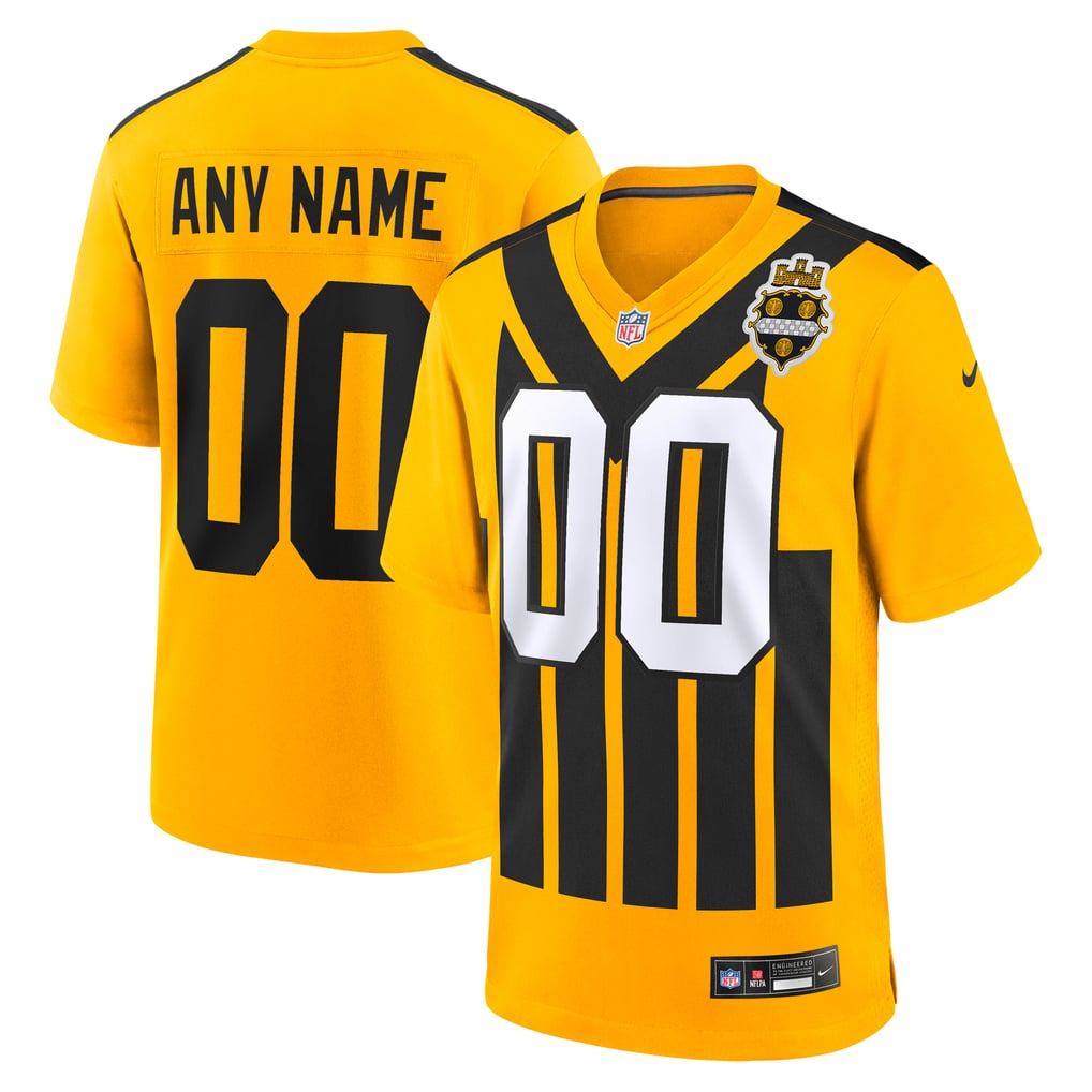 Youth Pittsburgh Steelers Nike Gold Alternate 1933 Throwback Game Custom Jersey - Image 1