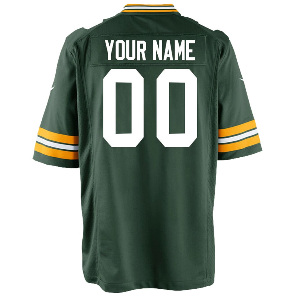Youth Green Bay Packers Nike Green Custom Game Jersey - Image 4