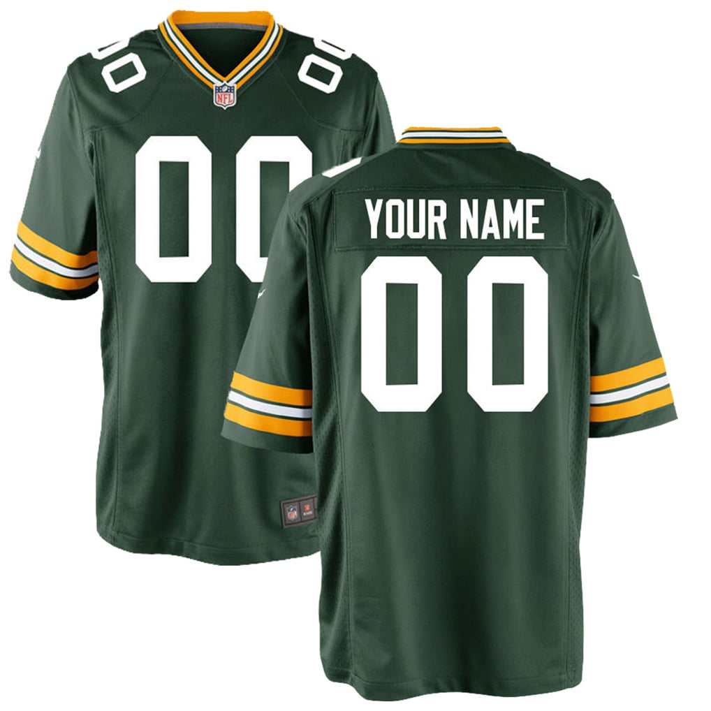 Youth Green Bay Packers Nike Green Custom Game Jersey - Image 1
