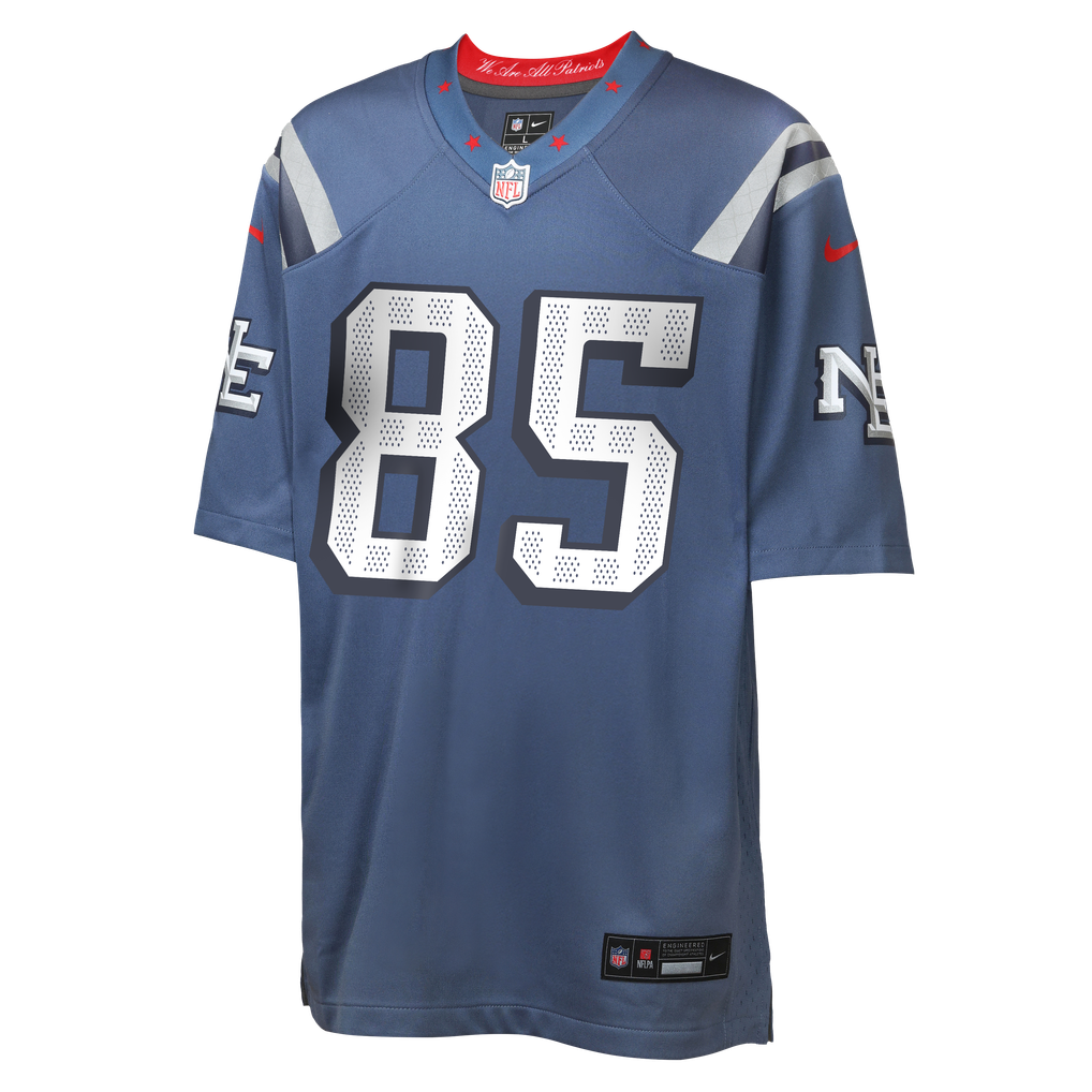 Youth New England Patriots Hunter Henry Nike Storm Blue Rivalries Collection Game Jersey - Image 3