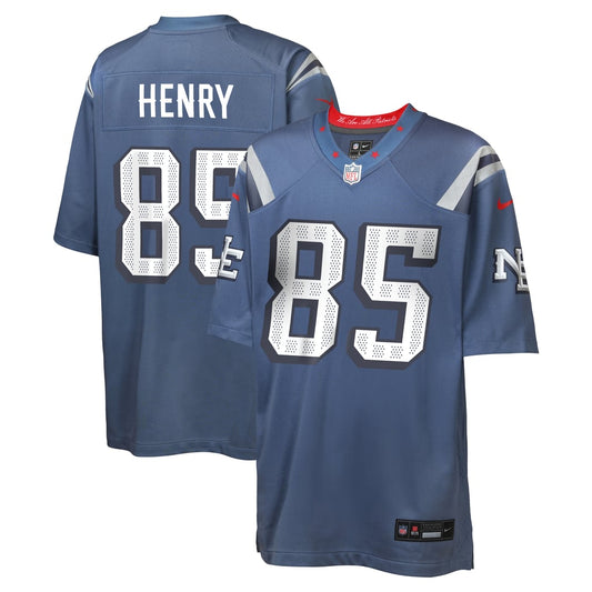 Youth New England Patriots Hunter Henry Nike Storm Blue Rivalries Collection Game Jersey - Image 1