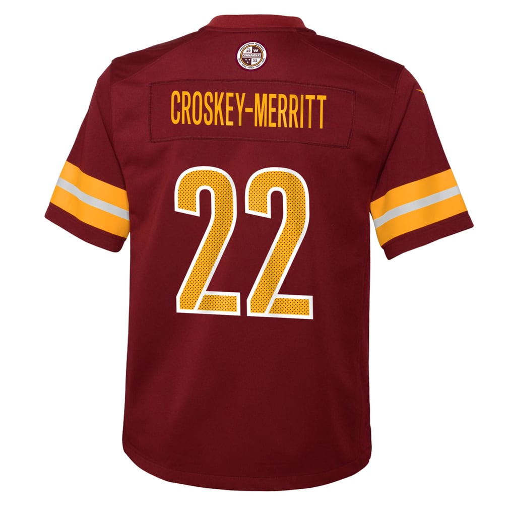 Youth Washington Commanders Jacory Croskey-Merritt Nike Burgundy Team Game Jersey - Image 4