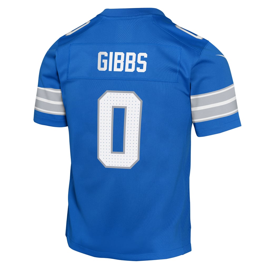 Youth Detroit Lions Jahmyr Gibbs Nike Blue Game Jersey - Image 4