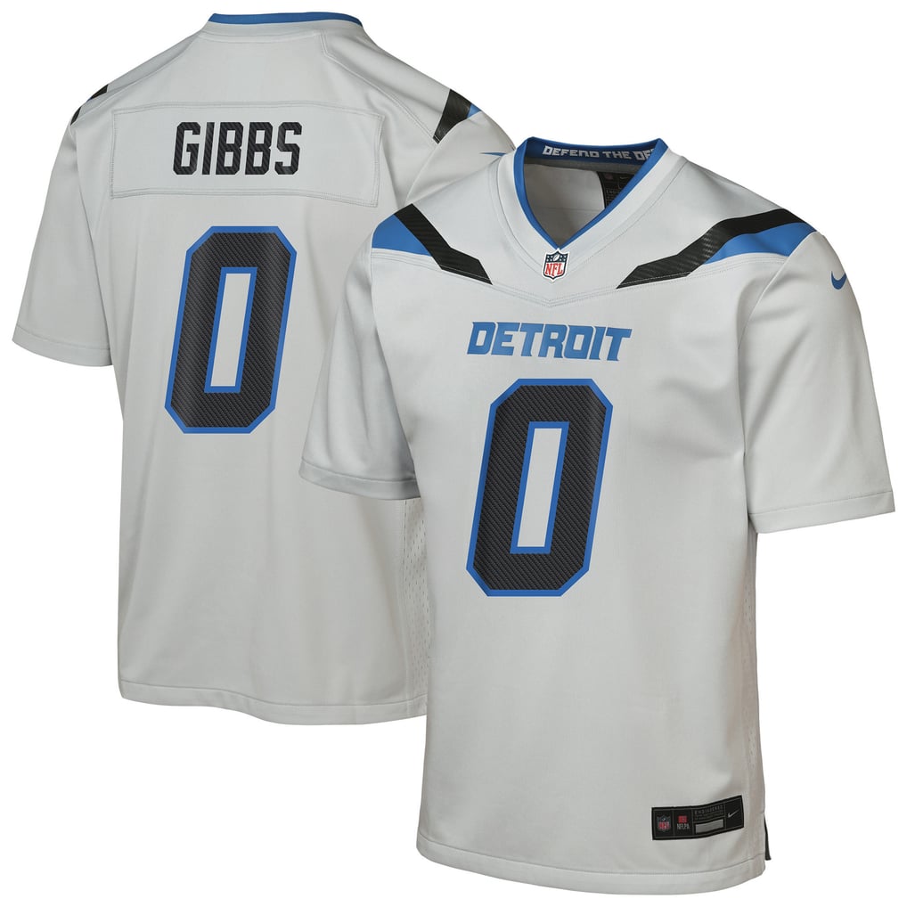 Youth Detroit Lions Jahmyr Gibbs Nike Silver 2026 Rivalries Collection Game Jersey - Image 2