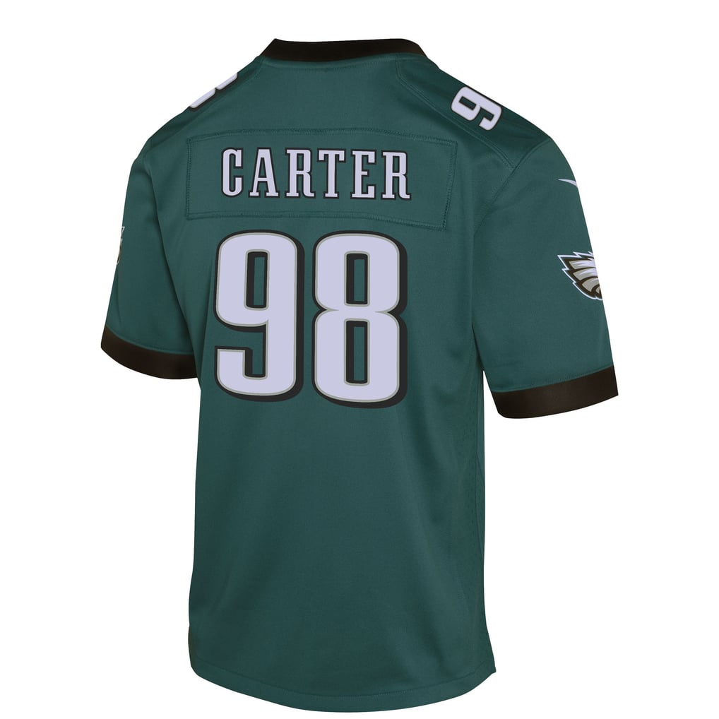 Youth Philadelphia Eagles Jalen Carter Nike Midnight Green Game Player Jersey - Image 4