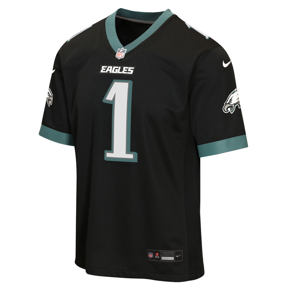 Youth Philadelphia Eagles Jalen Hurts Nike Black Alternate Game Jersey - Image 3