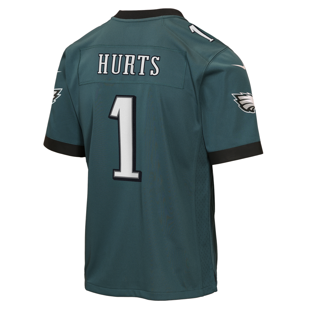 Youth Philadelphia Eagles Jalen Hurts Nike Midnight Green Team Game Jersey - Image 4