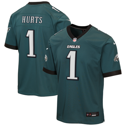 Youth Philadelphia Eagles Jalen Hurts Nike Midnight Green Team Game Jersey - Image 1
