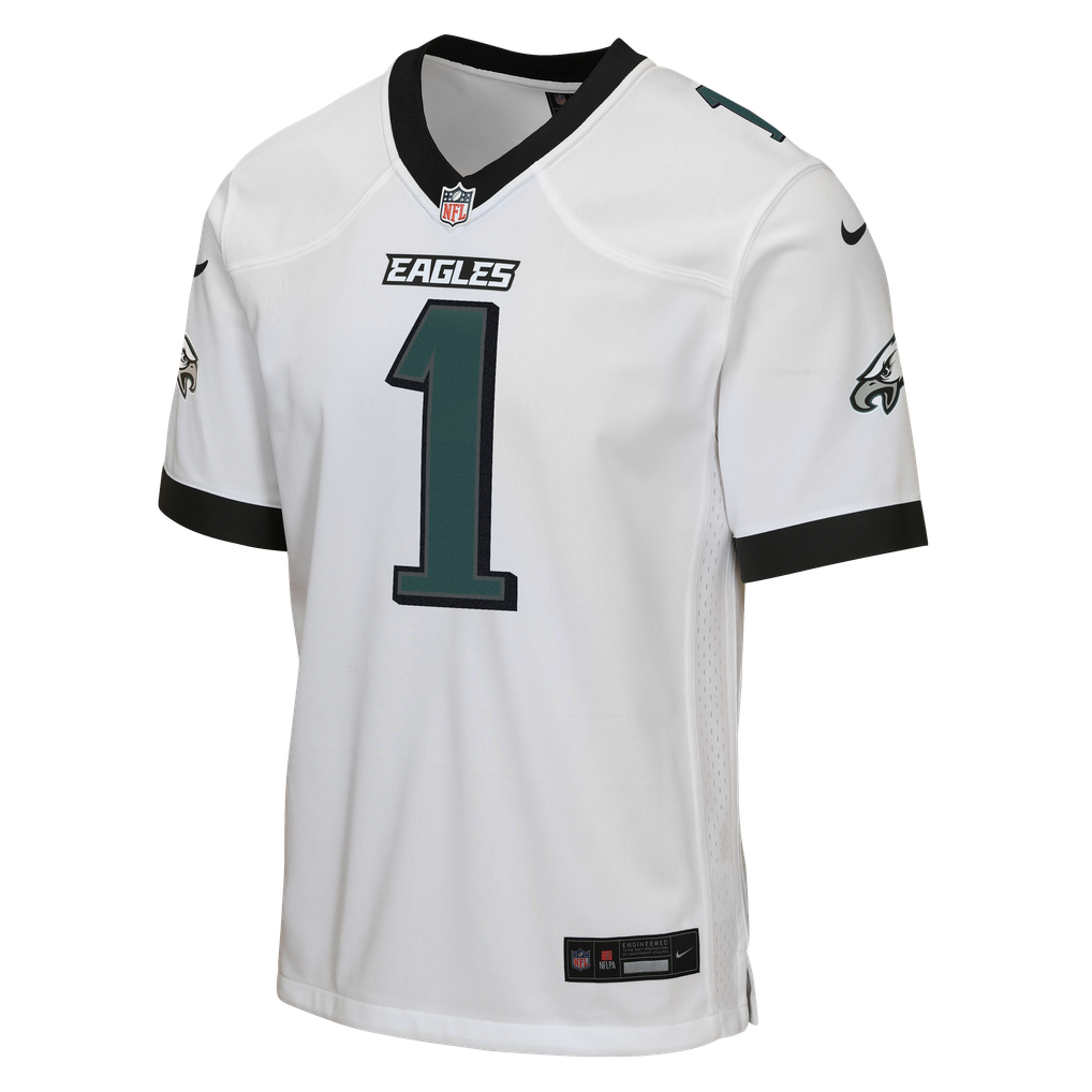 Youth Philadelphia Eagles Jalen Hurts Nike White Game Jersey - Image 3