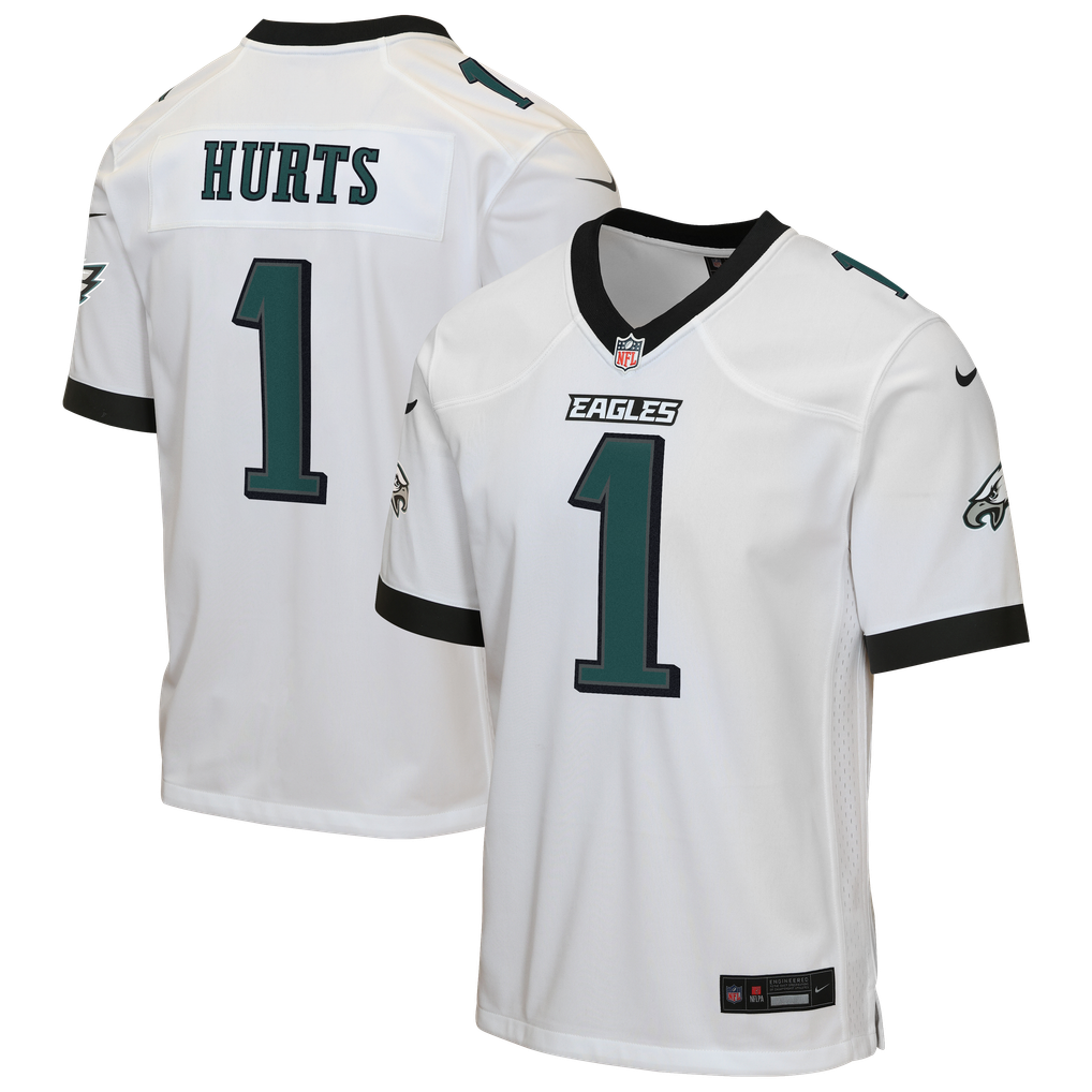 Youth Philadelphia Eagles Jalen Hurts Nike White Game Jersey - Image 1
