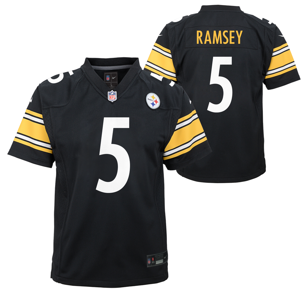 Youth Pittsburgh Steelers Jalen Ramsey Nike Black Team Game Jersey - Image 2