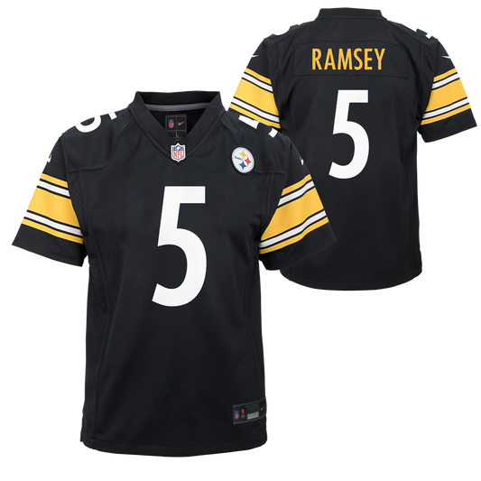 Youth Pittsburgh Steelers Jalen Ramsey Nike Black Team Game Jersey - Image 1
