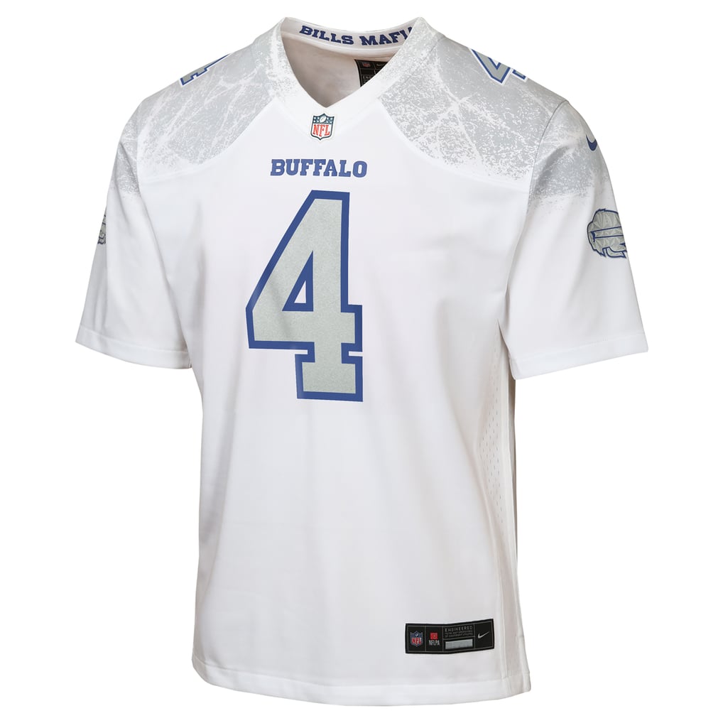 Youth Buffalo Bills James Cook III Nike White Rivalries Collection Game Jersey - Image 3