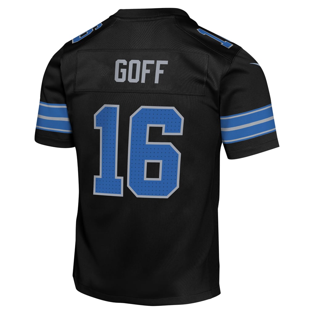 Youth Detroit Lions Jared Goff Nike Black Game Jersey - Image 4