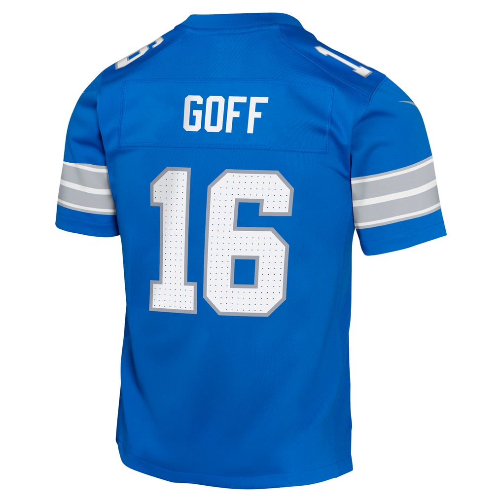 Youth Detroit Lions Jared Goff Nike Blue Game Jersey - Image 4