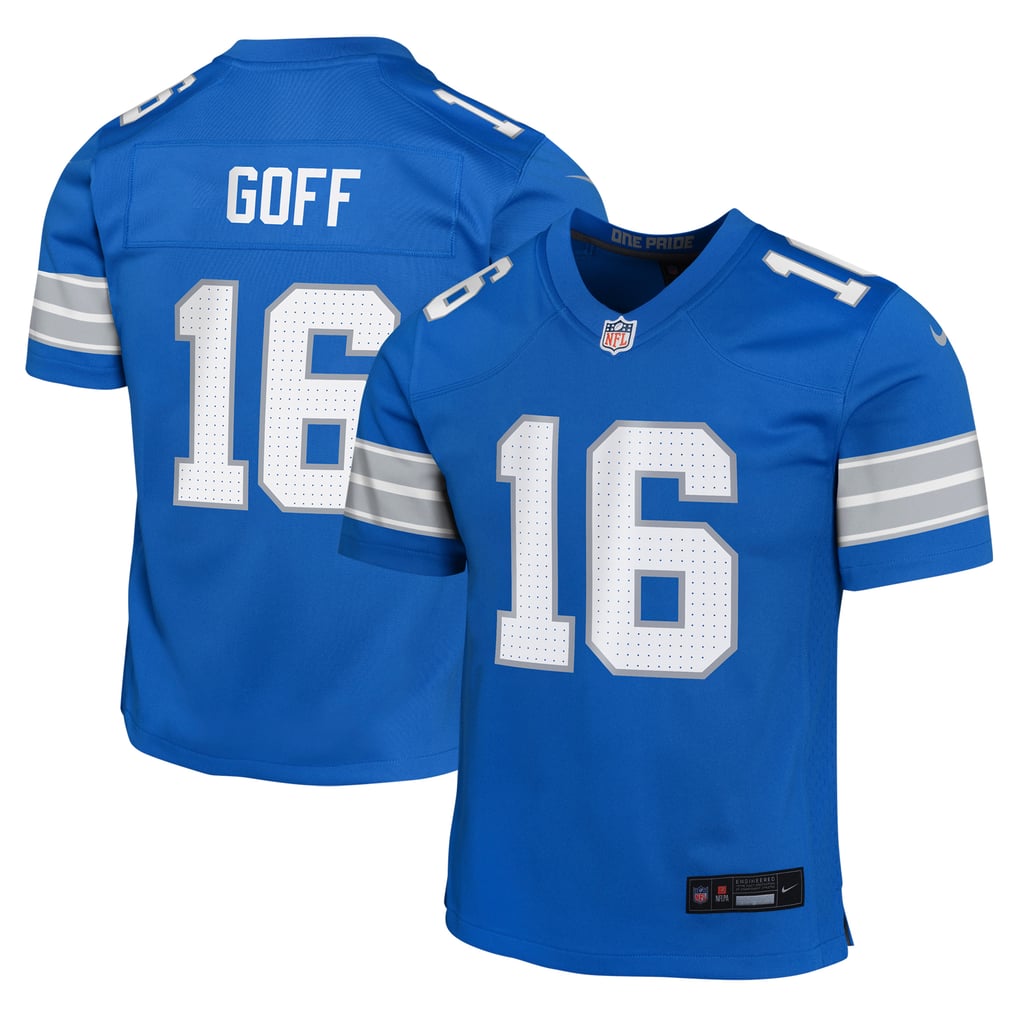 Youth Detroit Lions Jared Goff Nike Blue Game Jersey - Image 1