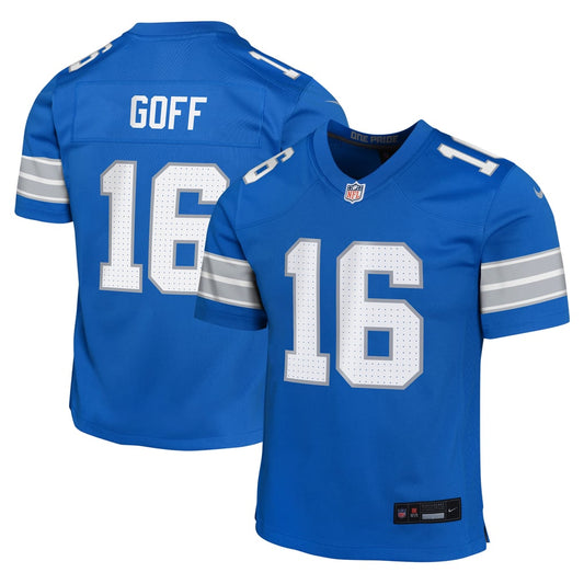 Youth Detroit Lions Jared Goff Nike Blue Game Jersey - Image 1