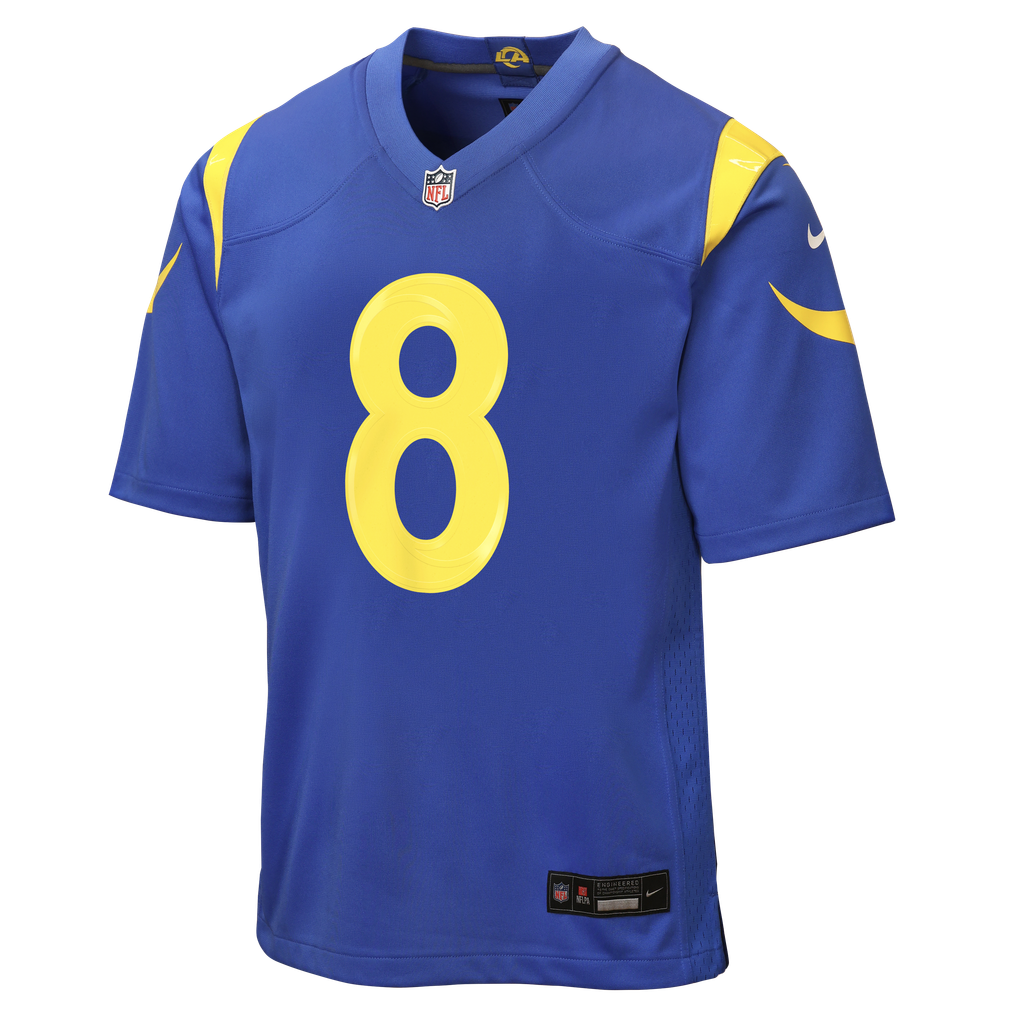 Youth Los Angeles Rams Jared Verse Nike Royal Game Jersey - Image 3