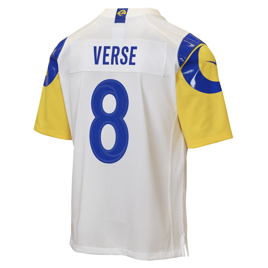Youth Los Angeles Rams Jared Verse Nike White Game Jersey - Image 4