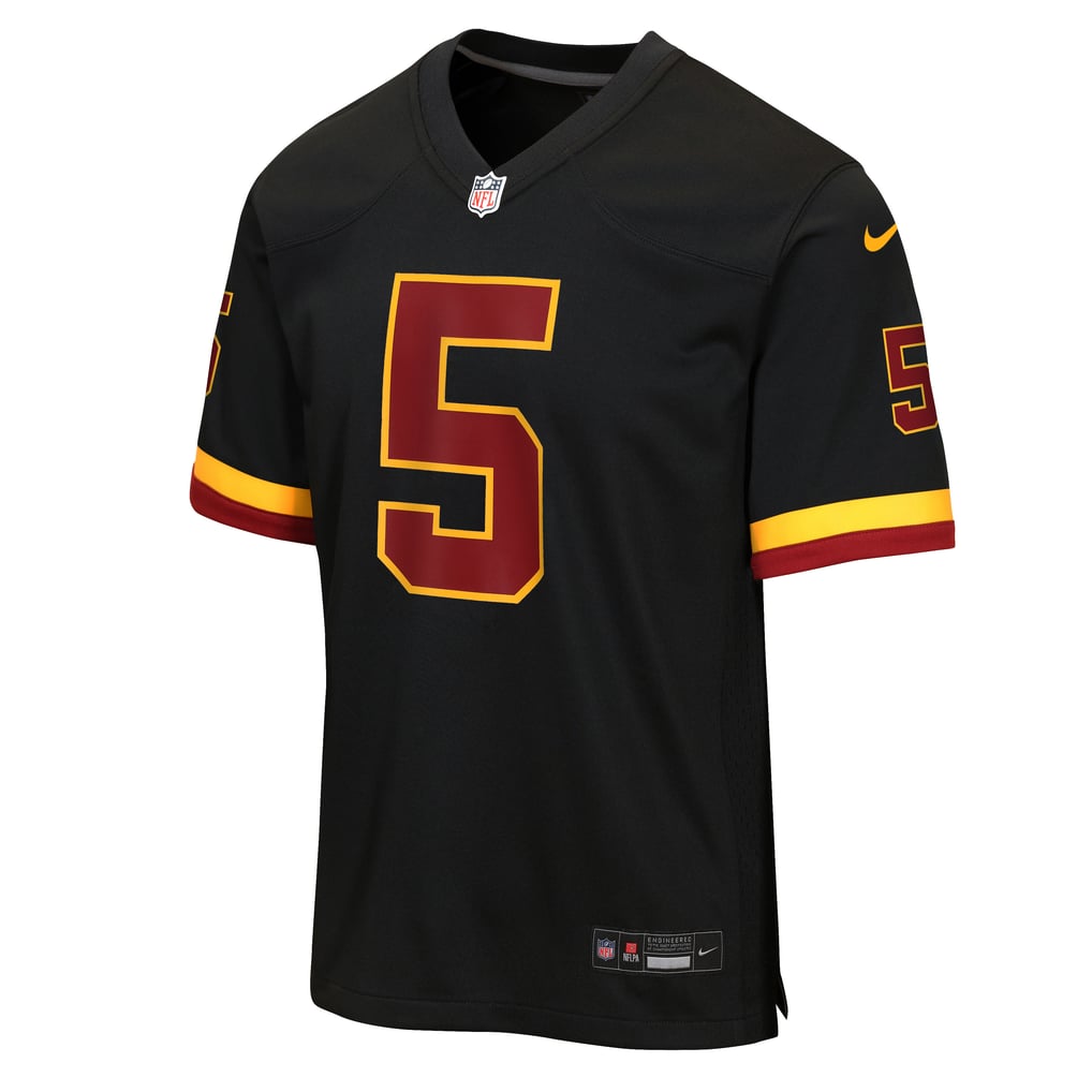 Youth Washington Commanders Jayden Daniels Nike Black Hail Raiser Alternate Game Jersey - Image 3