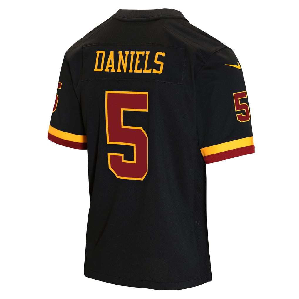 Youth Washington Commanders Jayden Daniels Nike Black Hail Raiser Alternate Game Jersey - Image 4