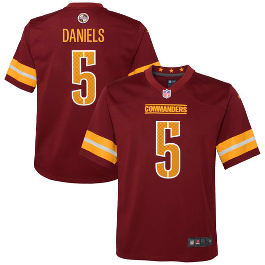 Youth Washington Commanders Jayden Daniels Nike Burgundy Game Jersey - Image 1