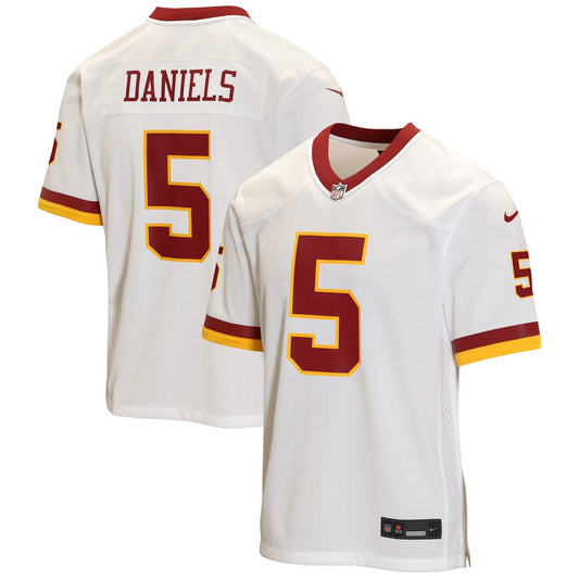 Youth Washington Commanders Jayden Daniels Nike White Game Jersey - Image 1
