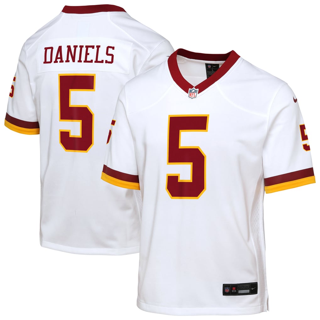 Youth Washington Commanders Jayden Daniels Nike White Game Super Bowl Era Jersey - Image 1