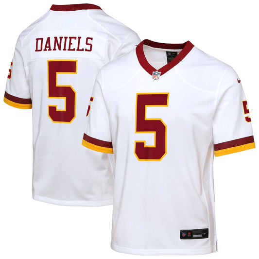Youth Washington Commanders Jayden Daniels Nike White Game Super Bowl Era Jersey - Image 1