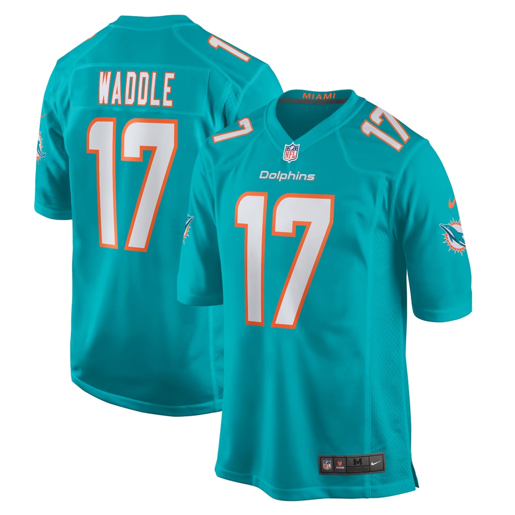 Youth Miami Dolphins Jaylen Waddle Nike Aqua Game Jersey - Image 2