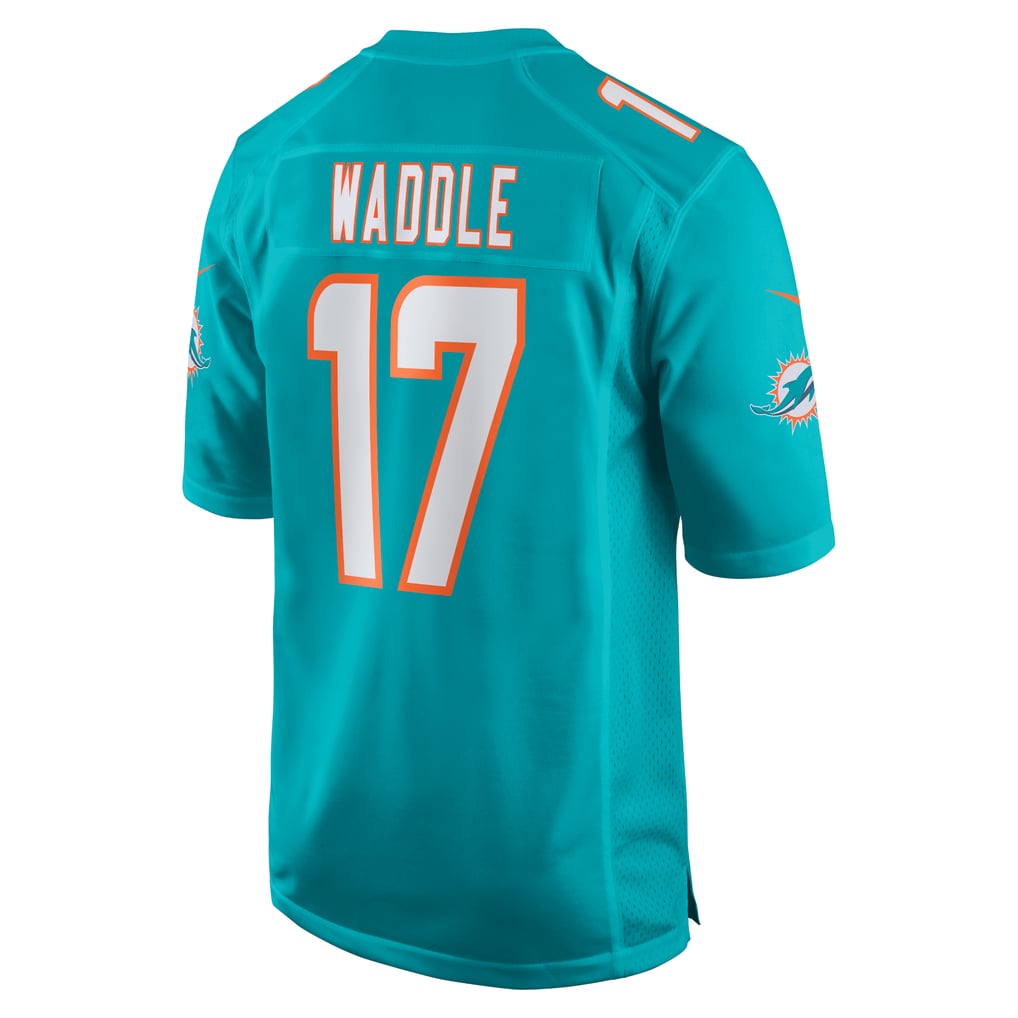 Youth Miami Dolphins Jaylen Waddle Nike Aqua Game Jersey - Image 4