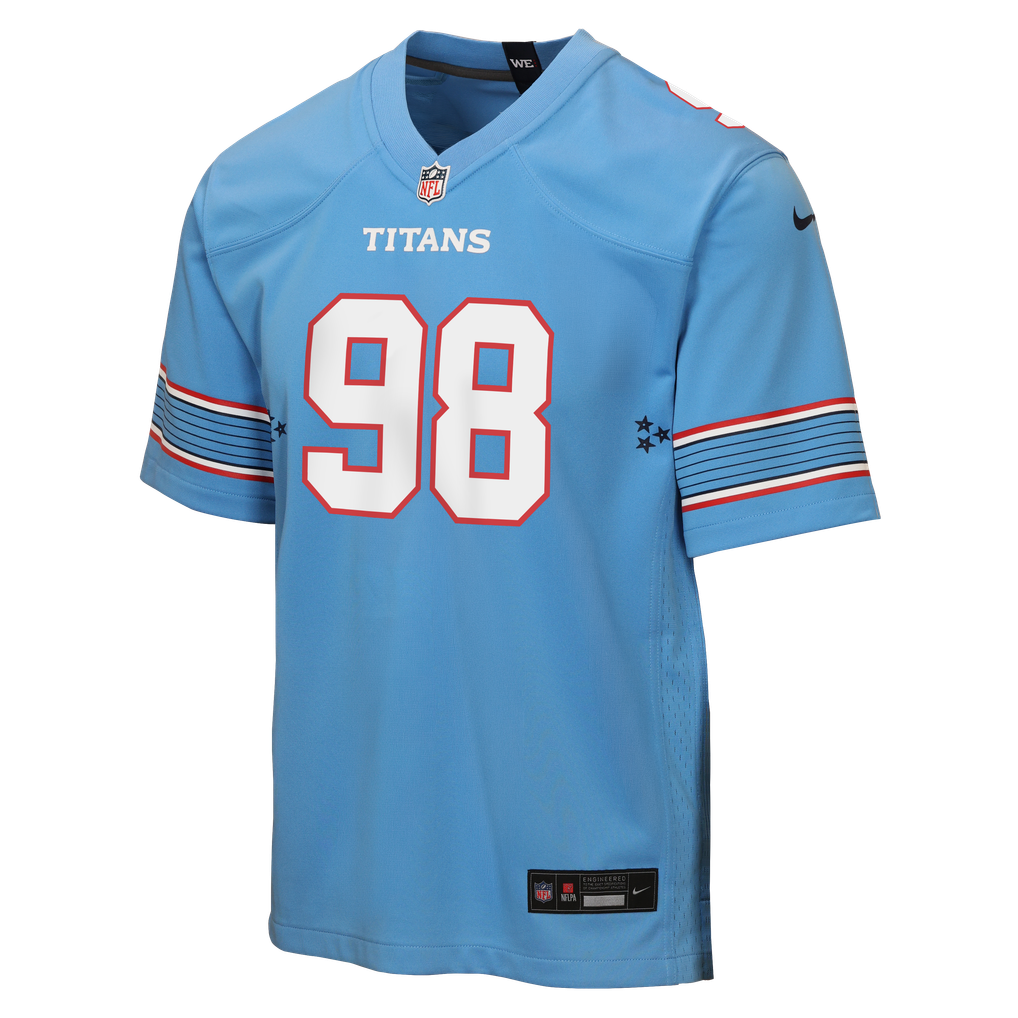 Youth Tennessee Titans Jeffery Simmons Nike Light Blue Game Jersey - Image 3