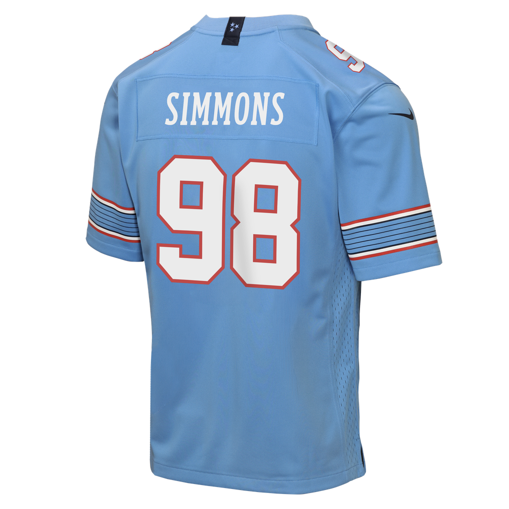 Youth Tennessee Titans Jeffery Simmons Nike Light Blue Game Jersey - Image 4