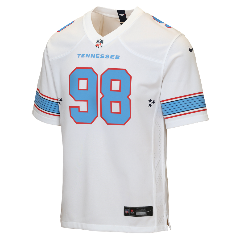 Youth Tennessee Titans Jeffery Simmons Nike White Game Jersey - Image 3